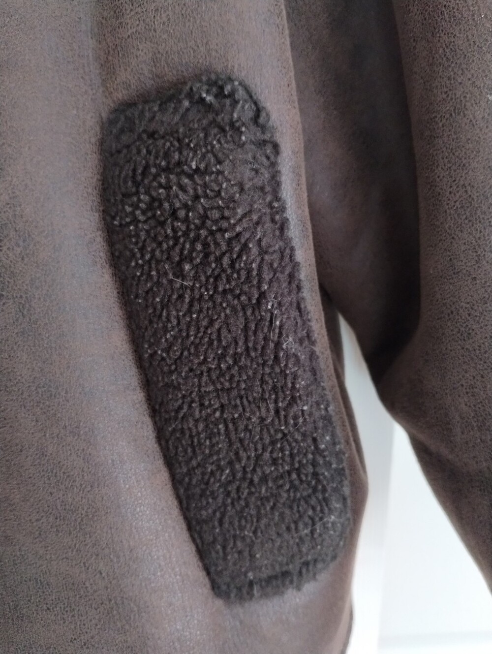 Zara Chocolate Brown Shearling Peacoat Medium - Picture 3 of 5